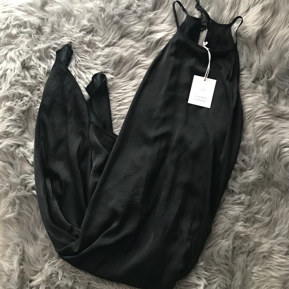 NWT Lauren Conrad - Black Halter Slip Dress - Picture 3 of 6